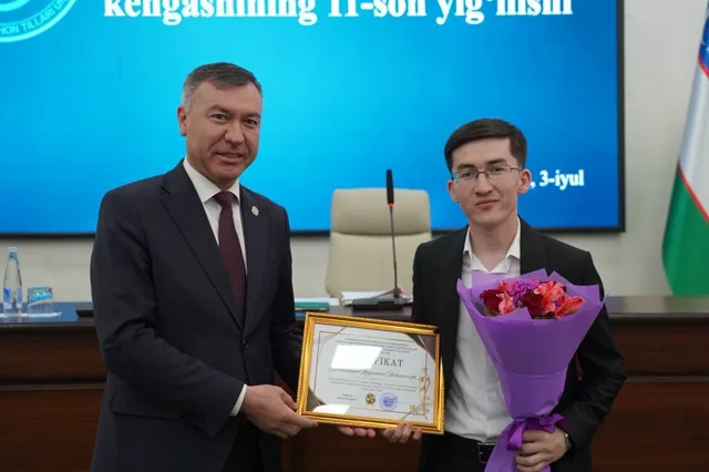 O'zDJTU Kengashining 11-son yig'ilishi, 3-iyul 2025. UniPublish "Mening startap loyiham" tanlovi g'olibi